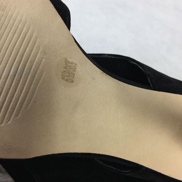 Sole Society Pamelina High Heels Size 6.5 7 Black Open Toe Sandals Ankle Cuff - Picture 9 of 11